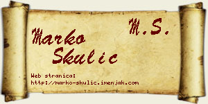 Marko Skulić vizit kartica